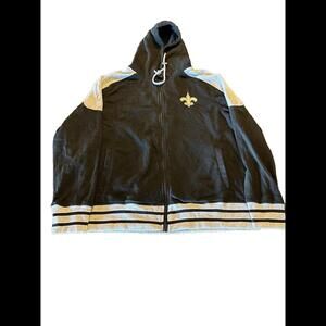 Vintage New Orleans Saints NFL Zip Up Hoodie Size Large